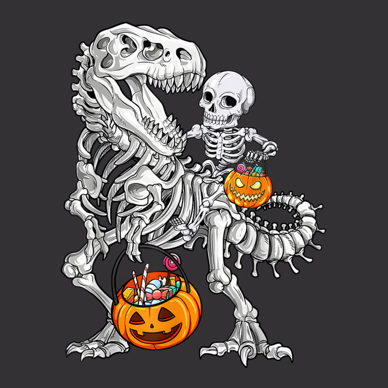 Skeleton Dinosaur T Rex Boys Halloween Mummy Funny Pumpkin Vintage Hoodie | Artistshot