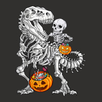 Skeleton Dinosaur T Rex Boys Halloween Mummy Funny Pumpkin Champion Hoodie | Artistshot