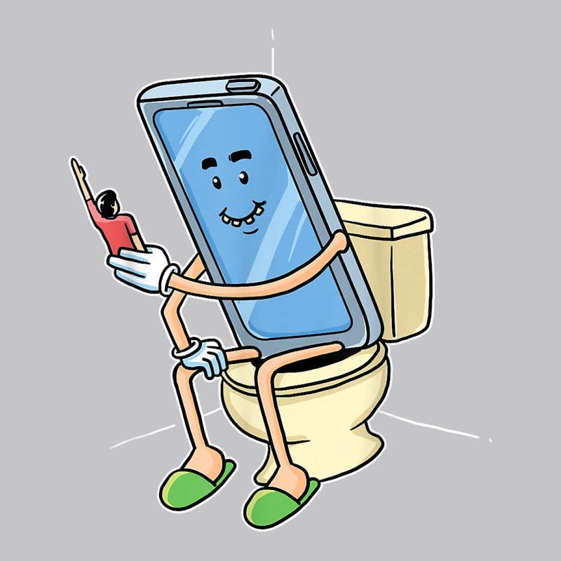 Funny Using Smart Phone On The Toilet Cell Mobile Phone T Shirt Baby Bodysuit by montistd | Artistshot