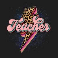 Back To School Teacher Leopard Lightning Bolt Motivational Classic T-shirt | Artistshot