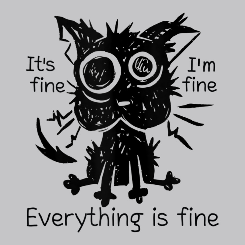 Everything Is Fine Funny Stressed Out Cat Graphic Tank Top Baby Bodysuit by cm-arts | Artistshot