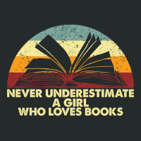 Retro Never Underestimate A Girl Who Loves Books Women's Triblend Scoop T-shirt | Artistshot