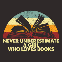 Retro Never Underestimate A Girl Who Loves Books Racerback Tank | Artistshot