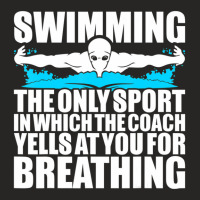 Swimming The Only Sport In Which Coach Yell Breathing Ladies Fitted T-shirt | Artistshot