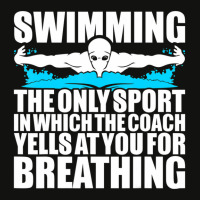 Swimming The Only Sport In Which Coach Yell Breathing Scorecard Crop Tee | Artistshot