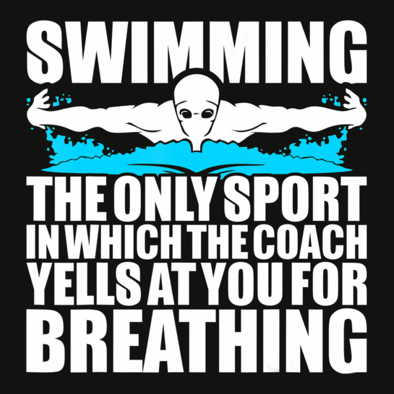 Swimming The Only Sport In Which Coach Yell Breathing Scorecard Crop Tee by Mata Gibson | Artistshot