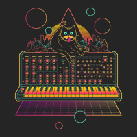 Synthwave Cat On Synthesizer Unisex Hoodie | Artistshot