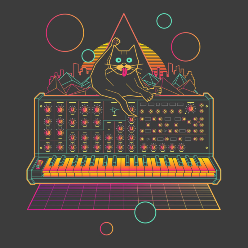 Synthwave Cat On Synthesizer Men's Polo Shirt | Artistshot