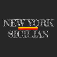 New York Sicilian Flag Pride Sicily Ladies Fitted T-shirt | Artistshot