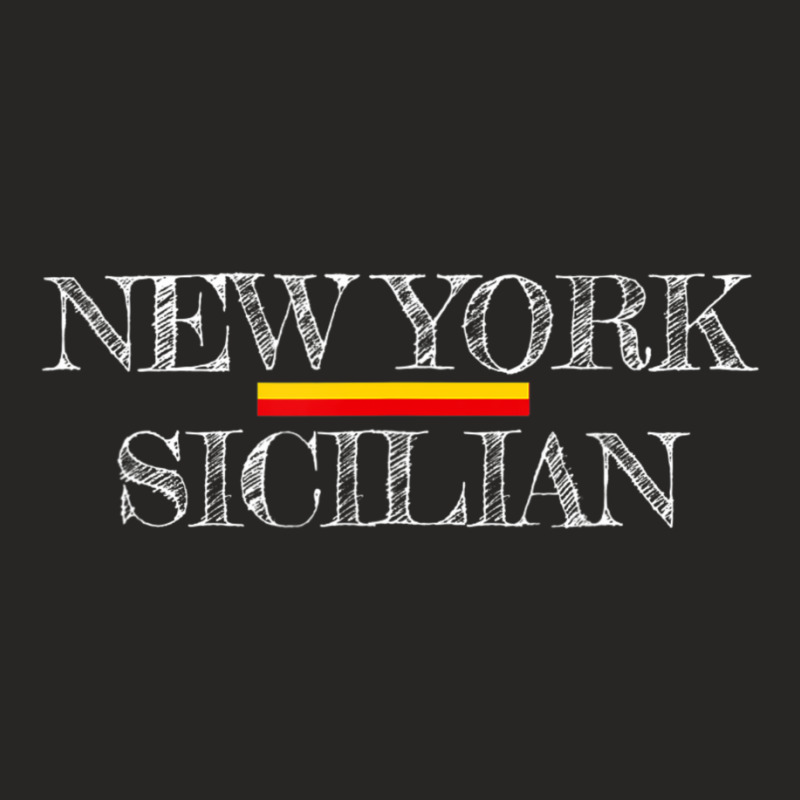 New York Sicilian Flag Pride Sicily Ladies Fitted T-Shirt by Sheppard Karena | Artistshot