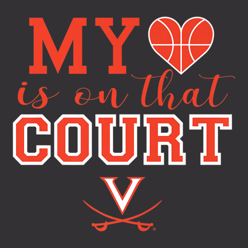 Virginia Cavaliers My Heart Is On That Court T Shirt Vintage Short | Artistshot