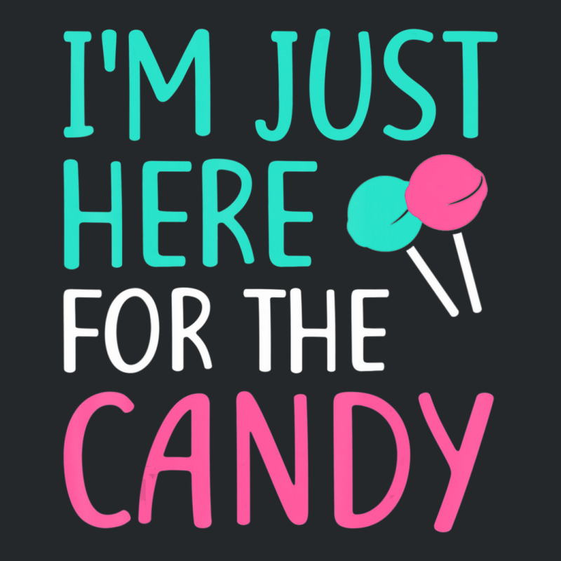 I'm Just Here For The Candy Halloween Gif Crewneck Sweatshirt by cm-arts | Artistshot