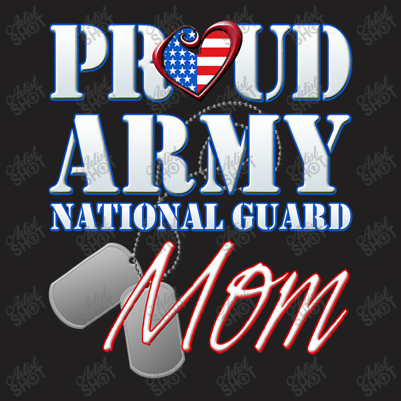 Proud Army National Guard Mom Usa Heart Mothers Day T-shirt | Artistshot