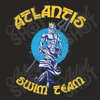 Atlantis Swim Team, Distressed   Atlantis Ladies Fitted T-shirt | Artistshot