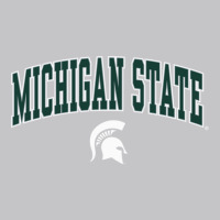 Michigan State Spartans Arch Over Dark Heather Pullover Hoodie Baby Bodysuit | Artistshot