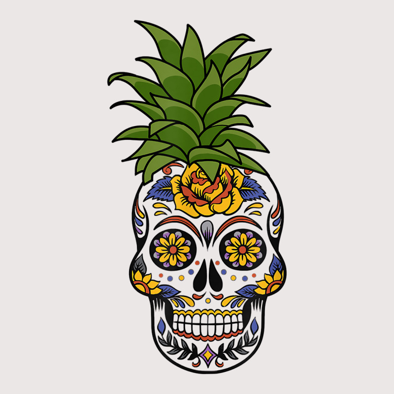 Halloween Pineapple Skull Bizarre Goth Skull Head T Shirt Pocket T-shirt | Artistshot