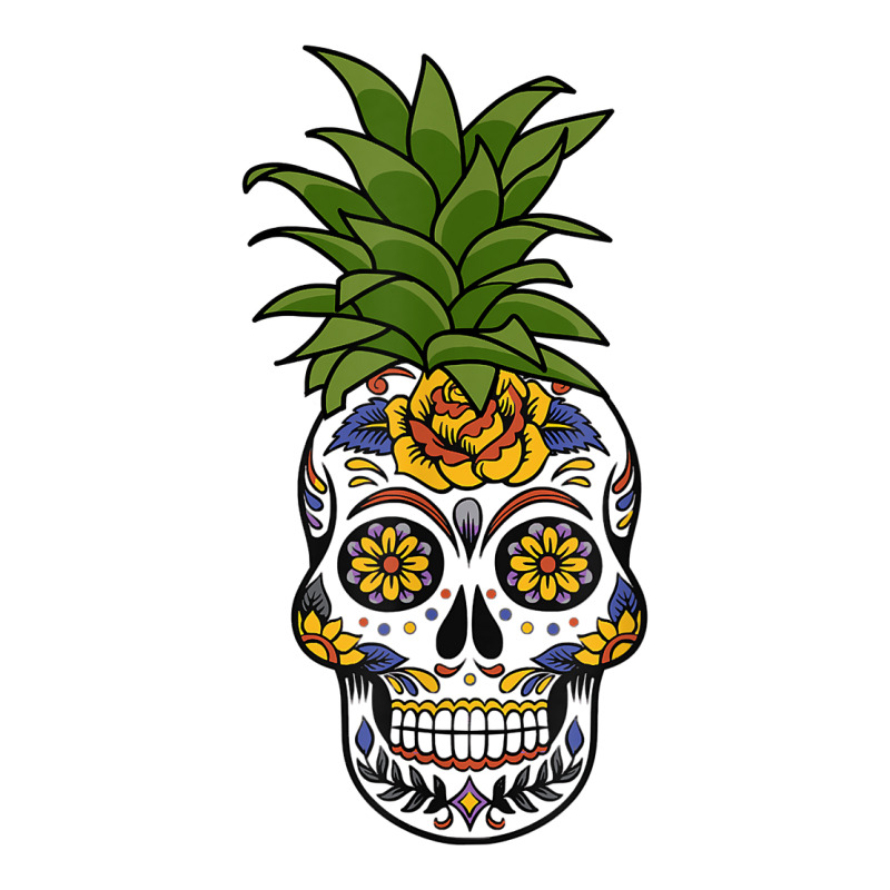 Halloween Pineapple Skull Bizarre Goth Skull Head T Shirt V-neck Tee | Artistshot