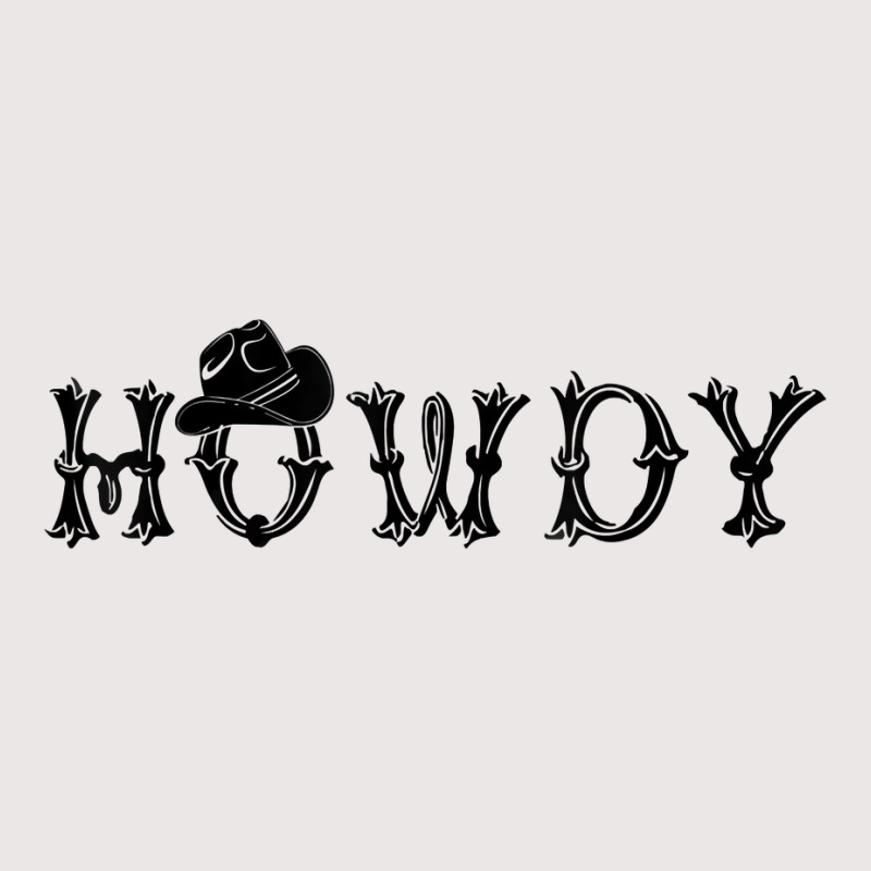 Howdy Latin Font And Hat Cowboy Cowgirl Horse Lovers T Shirt Pocket T-Shirt by cm-arts | Artistshot