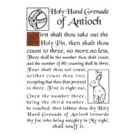 Holy Hand Grenade Script Holy Grail Men's T-shirt Pajama Set | Artistshot