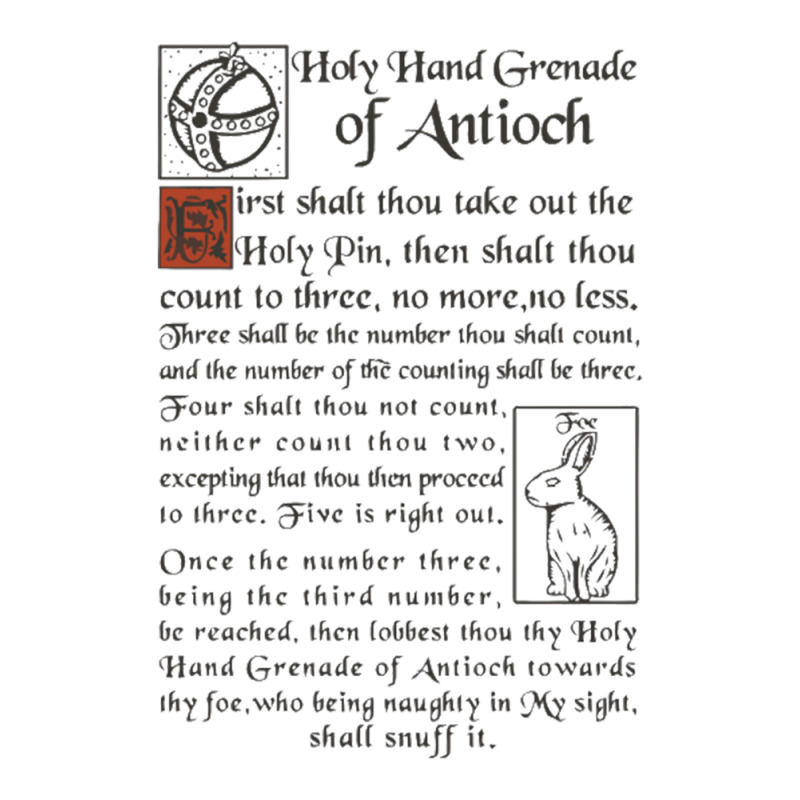 Holy Hand Grenade Script Holy Grail Men's T-shirt Pajama Set | Artistshot