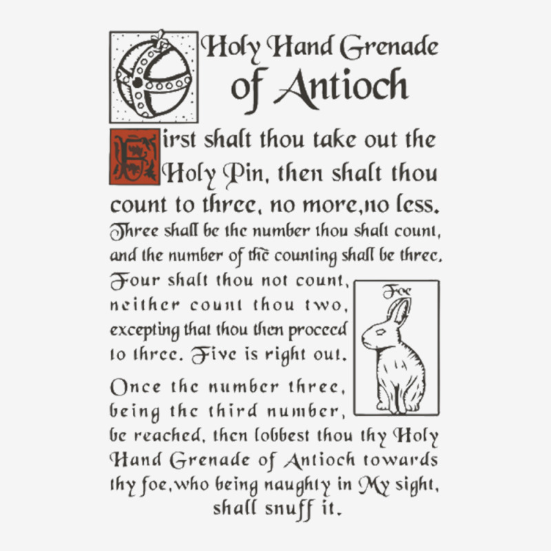 Holy Hand Grenade Script Holy Grail Motorcycle License Plate | Artistshot