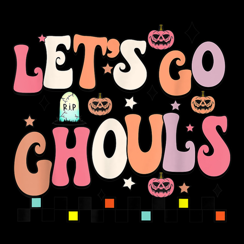 Let's Go Ghoul Retro Halloween Ghost Spooky Season Women Pocket T-shirt | Artistshot