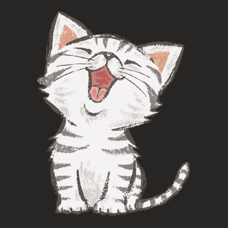 American Shorthair Happy Ladies Fitted T-Shirt by DeniseRamsey | Artistshot