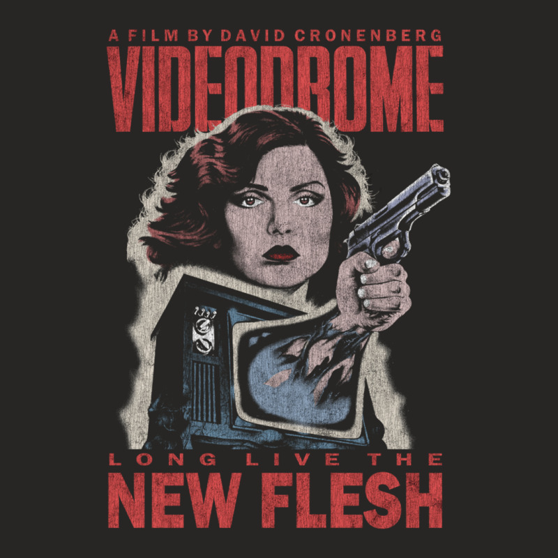 Videodrome (distressed) Ladies Fitted T-Shirt by TerryFoutch | Artistshot