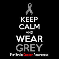 Keep Calm And Wear Grey (for Brain Cancer Awareness) Zipper Hoodie | Artistshot