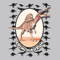 Realistic Spinosaurus Graphic With Black Dinosaur Pattern Sweatshirt Baby Bodysuit | Artistshot