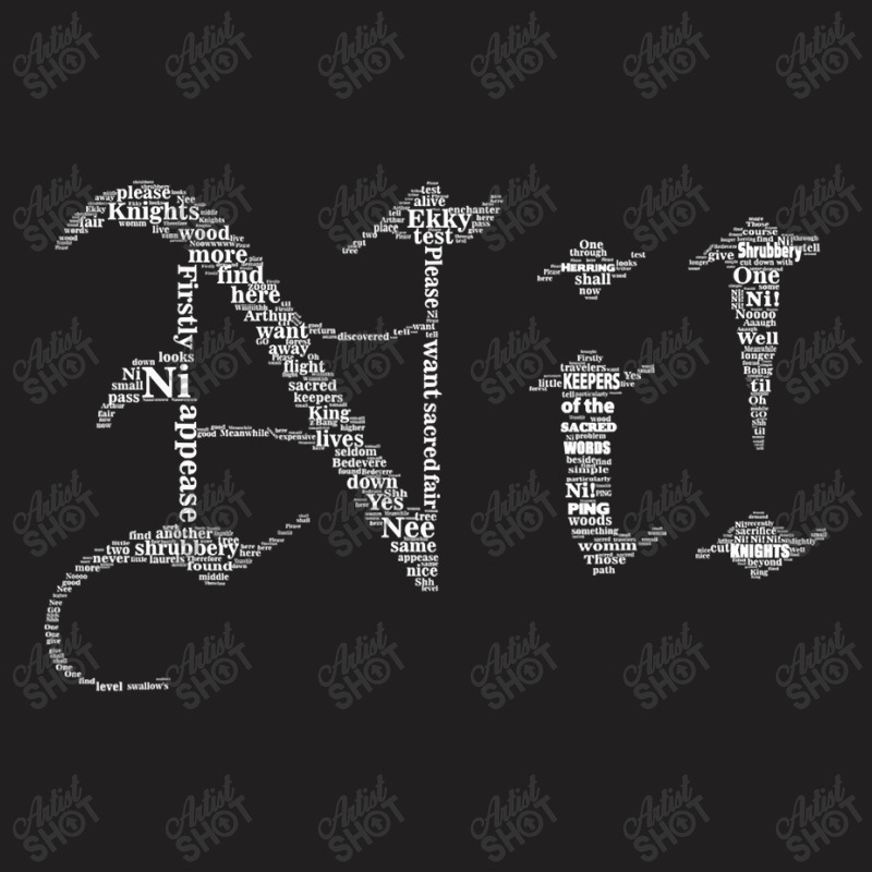 Knights Who Say Ni! Typography Holy Grail Knights Of Ni! T-shirt | Artistshot