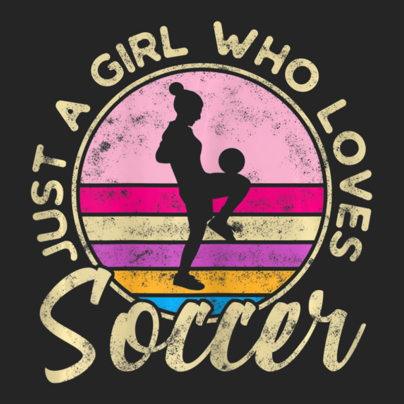 Just A Girl Who Loves Soccer Women Retro Vintage Soccer Unisex Hoodie by cm-arts | Artistshot