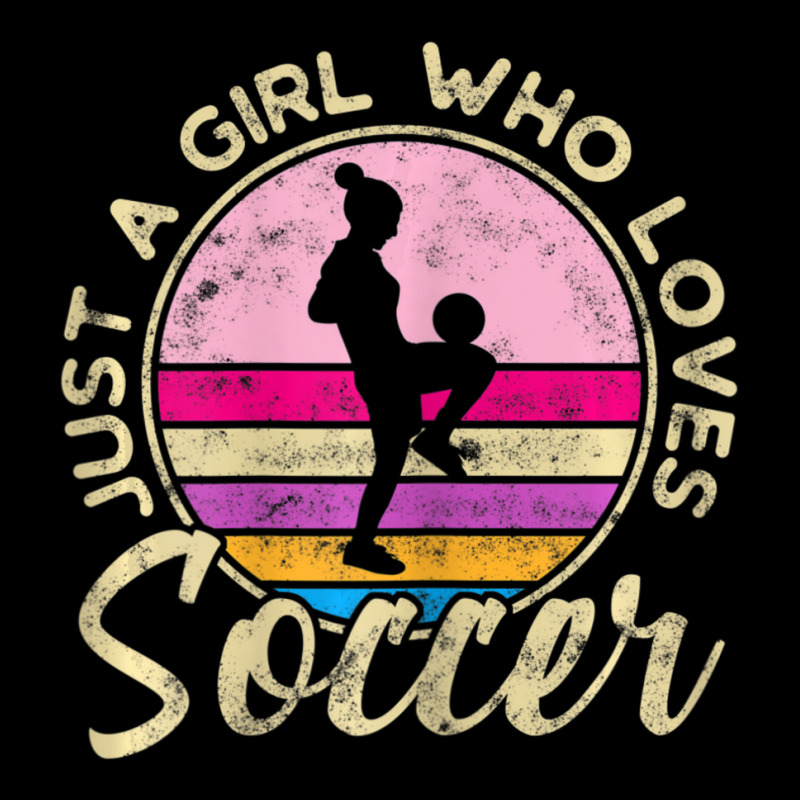 Just A Girl Who Loves Soccer Women Retro Vintage Soccer Zipper Hoodie by cm-arts | Artistshot