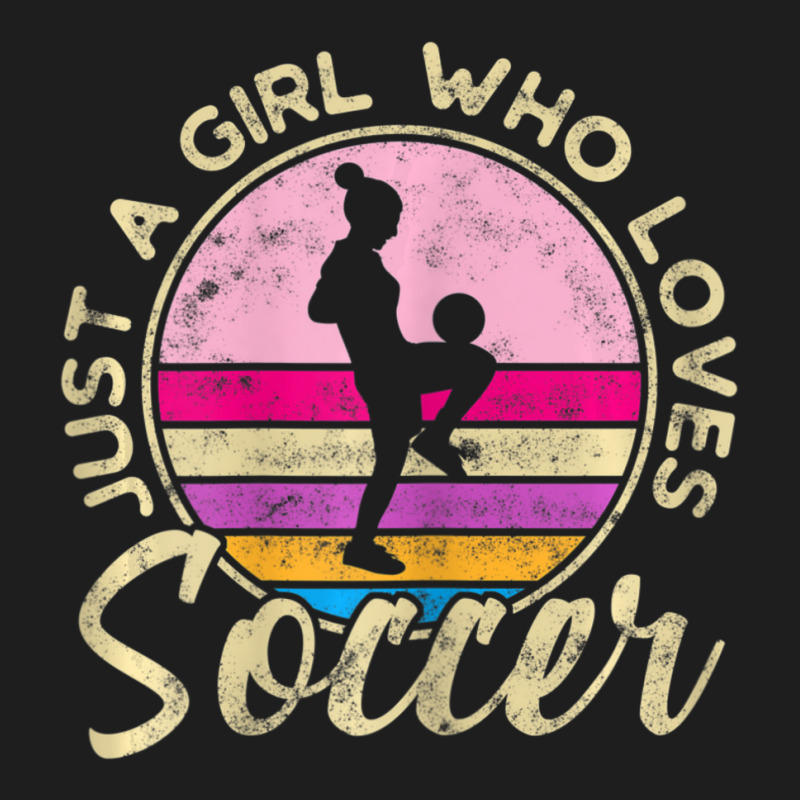 Just A Girl Who Loves Soccer Women Retro Vintage Soccer Classic T-shirt by cm-arts | Artistshot