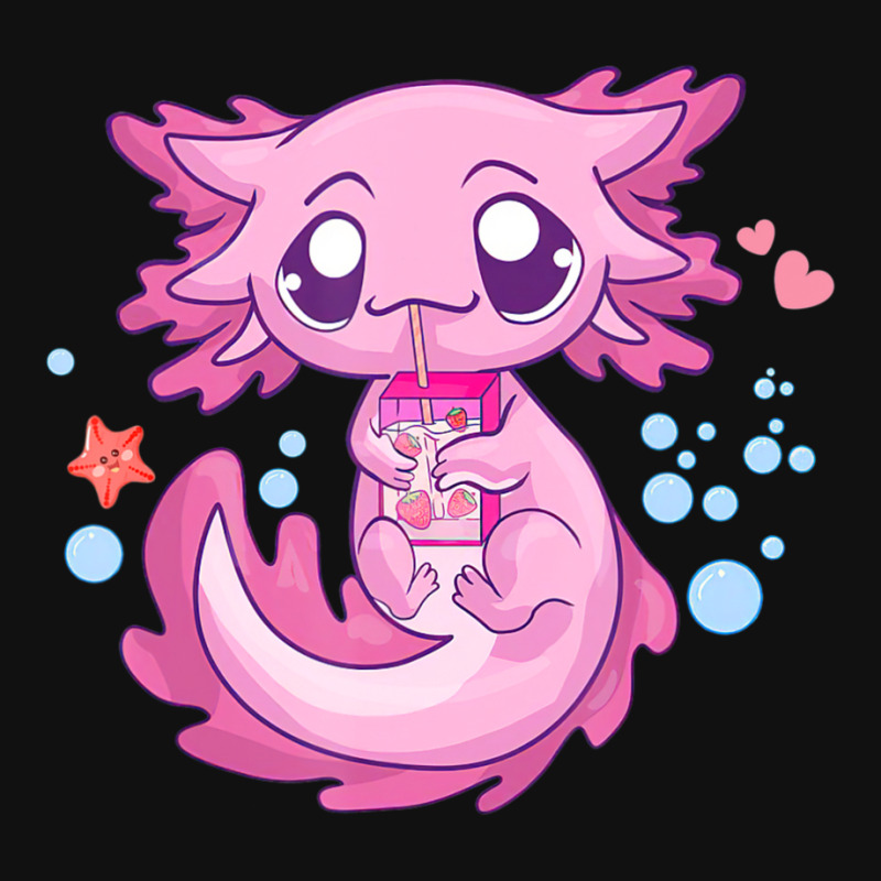 Kawaii Axolotl Strawberry Milk Shake Anime Girls Teens Baby Bibs by cm-arts | Artistshot