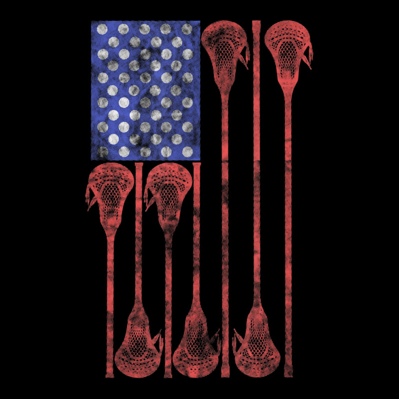 Lacrosse Stick Lax American Flag Long Sleeve Shirts by cm-arts | Artistshot