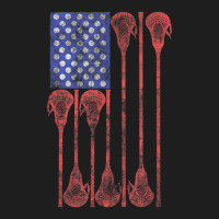 Lacrosse Stick Lax American Flag Classic T-shirt | Artistshot