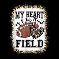 Bleached My Heart Is On That Field Football Mom Leopard Adjustable Cap | Artistshot