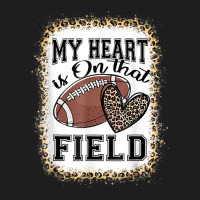 Bleached My Heart Is On That Field Football Mom Leopard Classic T-shirt | Artistshot