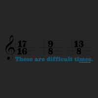 These Are Difficult Times Music Joke Pun Ladies Fitted T-shirt | Artistshot