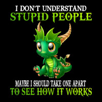 I Don't Understand Stupid People Cute Dragons Lover Cropped Hoodie | Artistshot