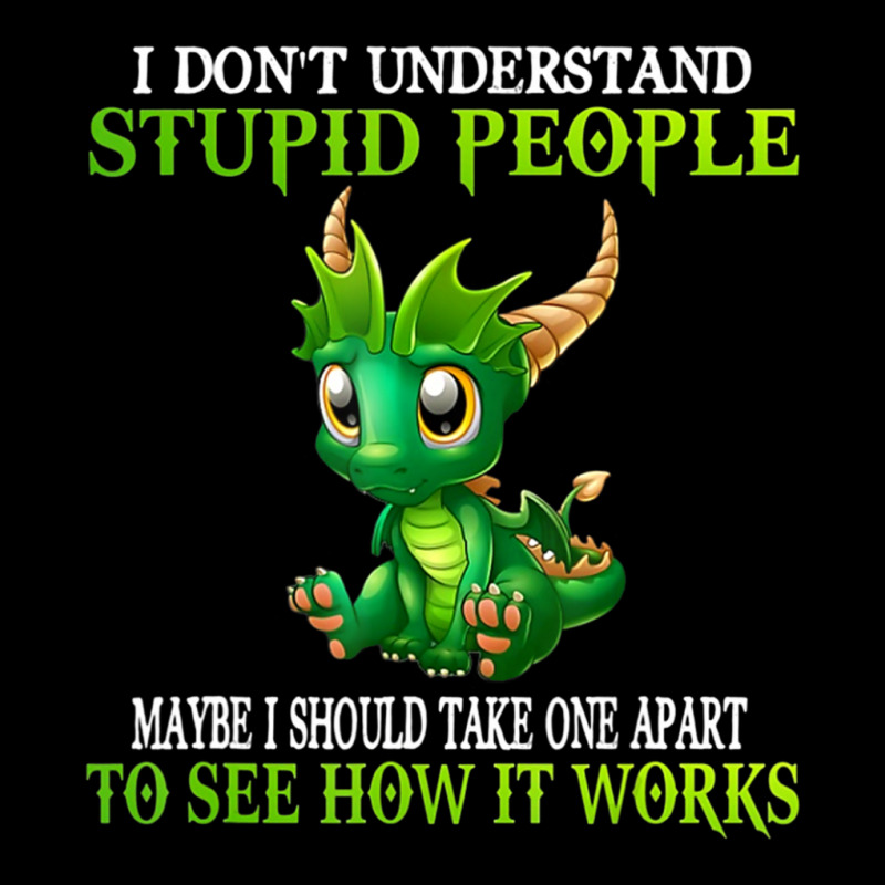 I Don't Understand Stupid People Cute Dragons Lover Cropped Hoodie by cm-arts | Artistshot