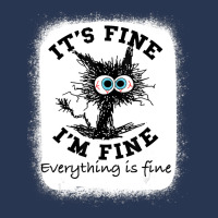 Bleached Its Fine I'm Fine Everything Fine Nurse Teacher Cat Ladies Denim Jacket | Artistshot