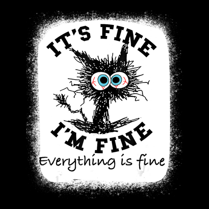 Bleached Its Fine I'm Fine Everything Fine Nurse Teacher Cat Women's V-Neck T-Shirt by cm-arts | Artistshot