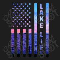 Lake Life American Flag Dock Sunset Wakeboarder Power Boat Classic T-shirt | Artistshot