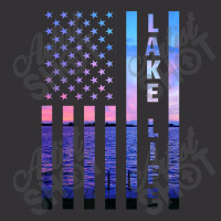 Lake Life American Flag Dock Sunset Wakeboarder Power Boat Vintage Hoodie And Short Set | Artistshot