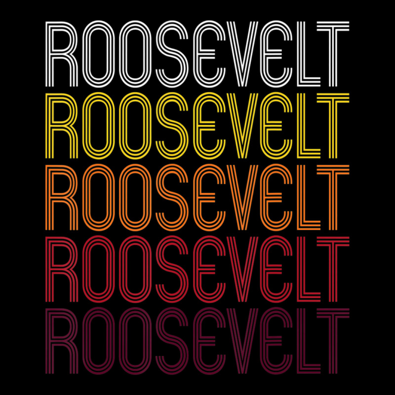 Roosevelt Retro Wordmark Pattern Vintage Style Adjustable Cap | Artistshot