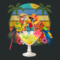 Parrots Drinking Margarita On Summer Vacation Birds Fun Tank Top Women's Triblend Scoop T-shirt | Artistshot