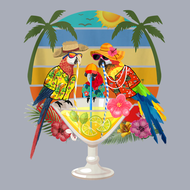 Parrots Drinking Margarita On Summer Vacation Birds Fun Tank Top Tank Dress by cm-arts | Artistshot