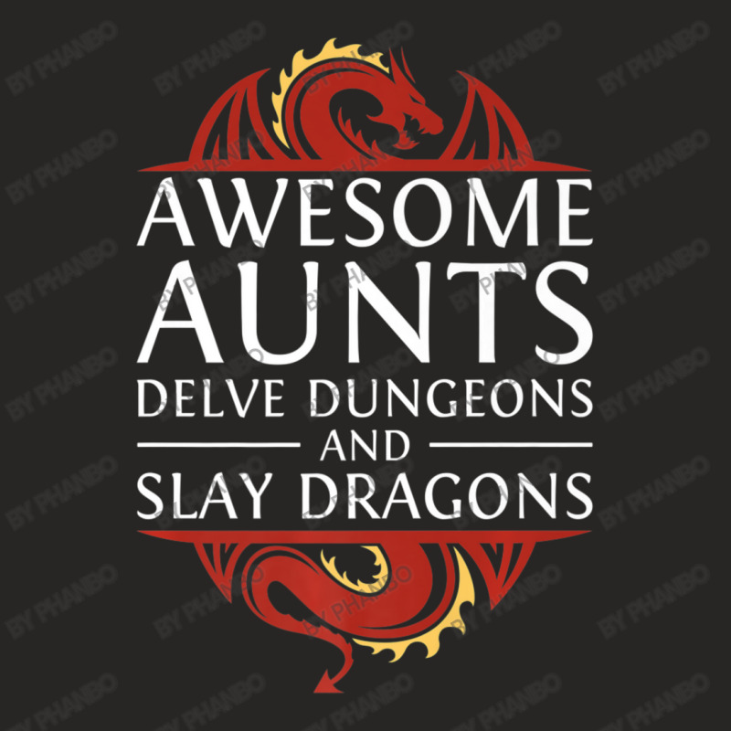 Awesome Aunts Delve Dungeons And Slay Dragons Rpg Gaming Ladies Fitted T-Shirt by PhanBo | Artistshot